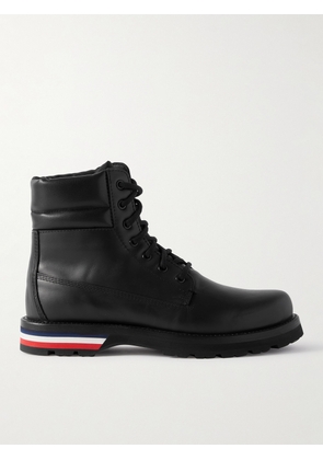 Moncler - Vancouver Striped Leather Hiking Boots - Men - Black - EU 40