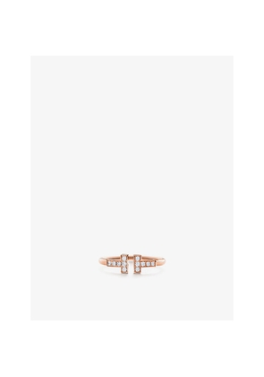 Tiffany & Co Tiffany T 18ct Rose-Gold and Diamond Wire Ring