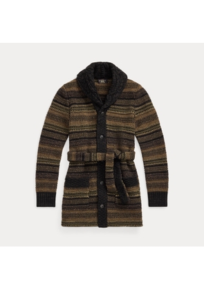 Striped Wool-Blend Cardigan