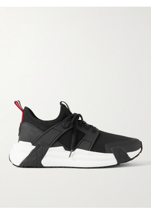 Moncler - Lunarove Rubber and Leather-Trimmed Neoprene Sneakers - Men - Black - EU 40