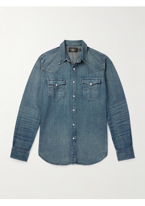 RRL - Slim-Fit Denim Western Shirt - Men - Blue - XS