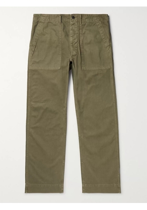 RRL - Cotton-Herringbone Trousers - Men - Green - 28W 32L