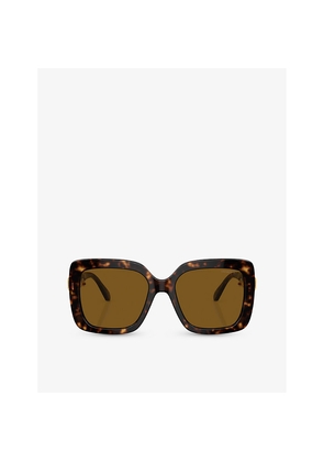 Womens Swarovski Sk6001 Square-Frame Tortoiseshell Acetate Sunglasses