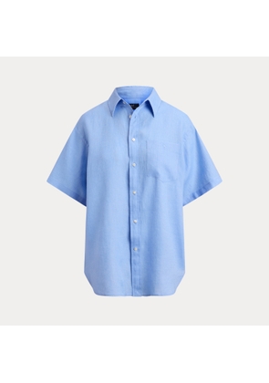 Oversize Fit Linen Short-Sleeve Shirt