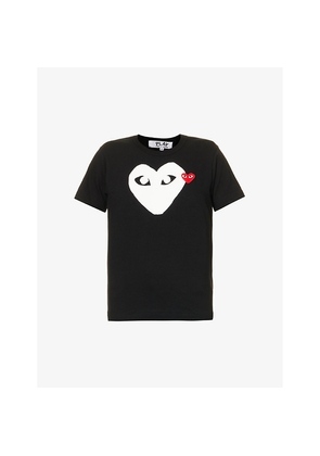 Mens Comme Des Garcons Play Heart-Appliqué Regular-Fit Cotton-Jersey T-Shirt