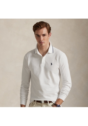 Custom Slim Fit Stretch Oxford Mesh Polo