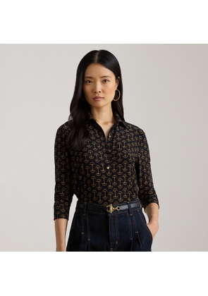 Slim Fit Geo-Print Stretch Jersey Shirt