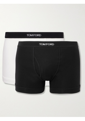 TOM FORD - Two-Pack Stretch-Cotton Jersey Boxer Briefs - Men - Black - S