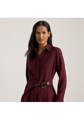 Buckle-Trim Georgette Blouse