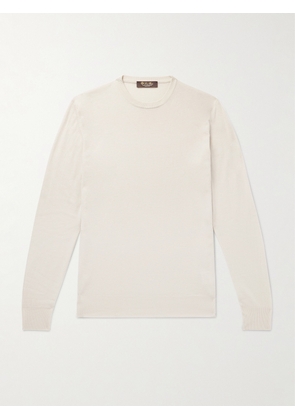Loro Piana - Slim-Fit Baby Cashmere Sweater - Men - Neutrals - IT 46