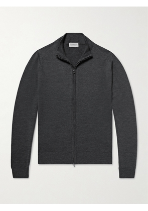 John Smedley - Claygate Merino Wool Zip-Up Cardigan - Men - Gray - S