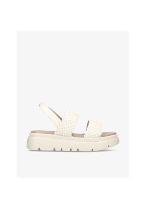 Womens Carvela Comfort Krypton Woven-Strap Leather Sandals