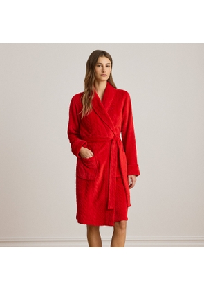 Belted Chenille Shawl-Collar Robe
