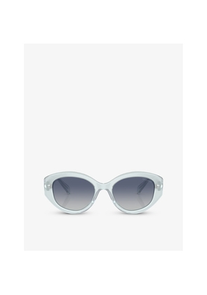 Womens Swarovski Sk6005 Oval-Frame Acetate Sunglasses