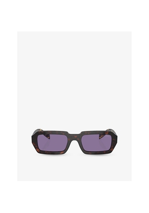 Womens Prada Pr A12S Irregular-Frame Acetate Sunglasses