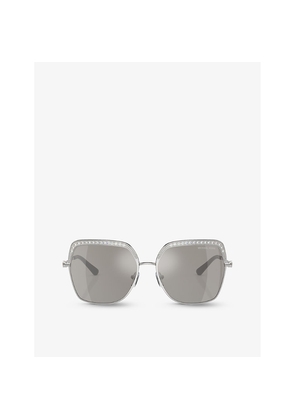 Michael Kors Mk1141 Greenpoint Square-Frame Metal Sunglasses
