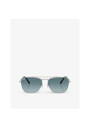 Ray-Ban Rb3636 Caravan Square-Frame Metal Sunglasses