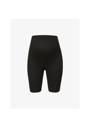 Womens Bumpsuit Maternity The Short High-Rise Stretch-Woven Shorts