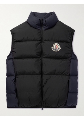Moncler - Almaz Logo-Appliquéd Two-Tone Quilted Shell Down Gilet - Men - Black - 1