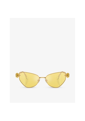 Womens Swarovski Sk7003 Cat-Eye Metal Sunglasses