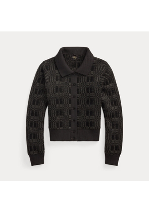 Wool-Blend Jacquard Cardigan