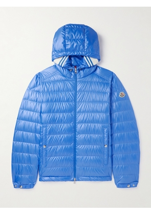 Moncler - Logo-Appliquéd Quilted Shell Hooded Down Jacket - Men - Blue - 1
