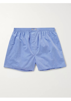 Derek Rose - Amalfi Cotton Boxer Shorts - Men - Blue - S