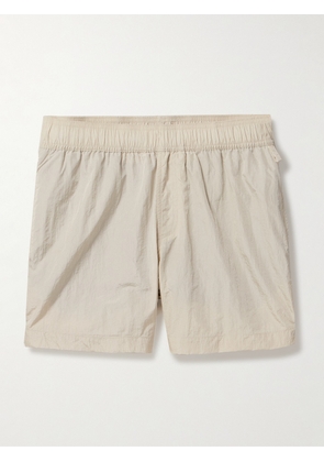 Onia - Straight-Leg Mid-Length Crinkled Swim Shorts - Men - Gray - S