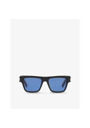 Womens Saint Laurent Sl469 Rectangle-Frame Acetate Sunglasses