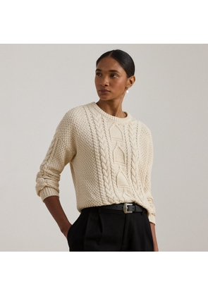 Cable-Knit Cotton Crewneck Jumper