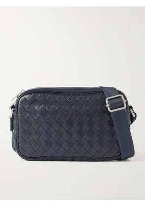 Bottega Veneta - Intrecciato Leather Messenger Bag - Men - Blue