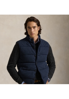 Houndstooth-Print Estate-Rib Waistcoat