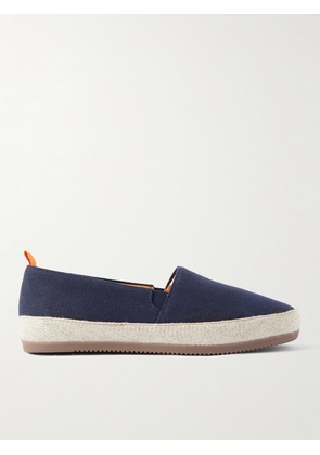 Mulo - Linen Espadrilles - Men - Blue - UK 6