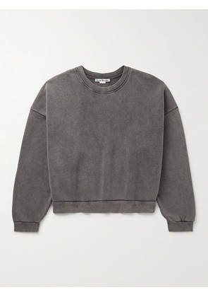 Acne Studios - Fester U Garment-Dyed Cotton-Jersey Sweatshirt - Men - Gray - XS