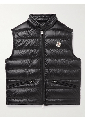 Moncler - Gui Slim-Fit Logo-Appliquéd Quilted Shell Down Gilet - Men - Black - 1