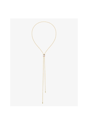 Boucheron Quatre White Edition Large 18ct Yellow-Gold, White-Gold, Rose-Gold, Ceramic and 0.33ct Round-Cut Diamond Tie Necklace