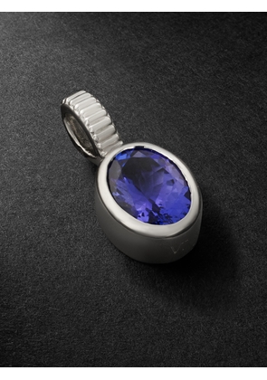 Viltier - Magnetic White Gold Tanzanite Pendant - Men - Silver