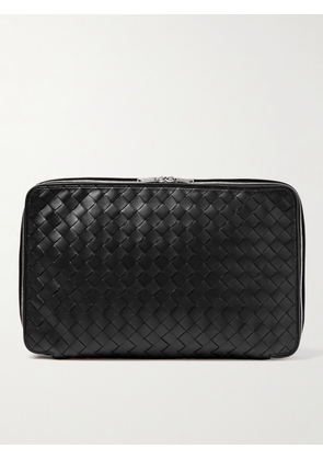 Bottega Veneta - Intrecciato Leather Shirt Holder - Men - Black