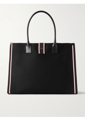 Christian Louboutin - Nastroloubi XL Grosgrain-Trimmed Canvas Tote Bag - Men - Black