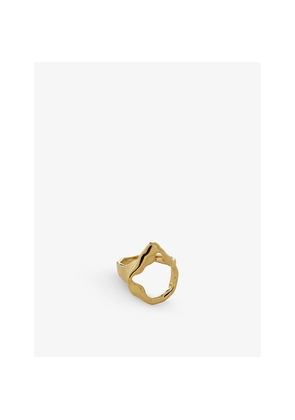 Womens Monica Vinader Lagoon 18ct Yellow Gold-Plated Vermeil Sterling-Silver Ring
