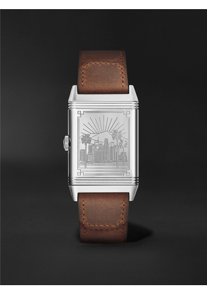 Jaeger-LeCoultre - Reverso Classic Large Small Seconds Los Angeles Hand-Wound 45.6mm Stainless Steel and Leather Watch, Ref. No. Q3858522 - Men - White