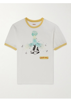 KAPITAL - Printed Cotton-Jersey T-Shirt - Men - White - 1