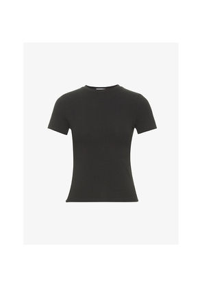 Womens Good American Baby Round-Neck Stretch-Cotton T-Shirt