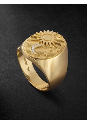 Foundrae - Big Daddy 18-Karat Gold Diamond Signet Ring - Men - Gold - 11
