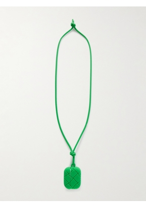 Bottega Veneta - Intrecciato Rubber AirPods Pro Case with Lanyard - Men - Green