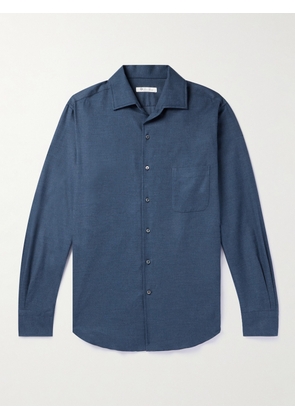 Loro Piana - André Cotton-Flannel Shirt - Men - Blue - XS