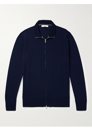 Mr P. - Richard Merino Wool Zip-Up Cardigan - Men - Blue - XS