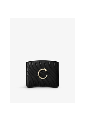Womens Panthère De Cartier Leather Card Holder