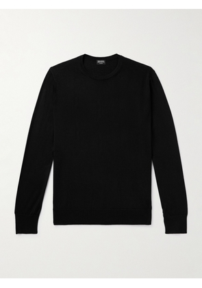 Zegna - Cashmere and Silk-Blend Sweater - Men - Black - IT 46