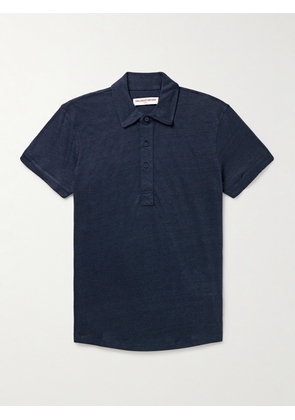Orlebar Brown - Sebastian Slim-Fit Linen-Jersey Polo Shirt - Men - Blue - XS